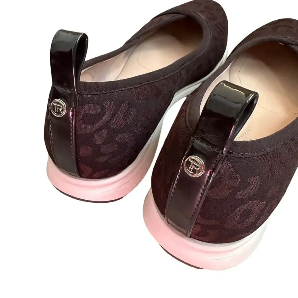 Taryn Rose | Size 9.5 Bobbi Flat in Mahogany Sporty Sneaker Flat Leopard comfy
